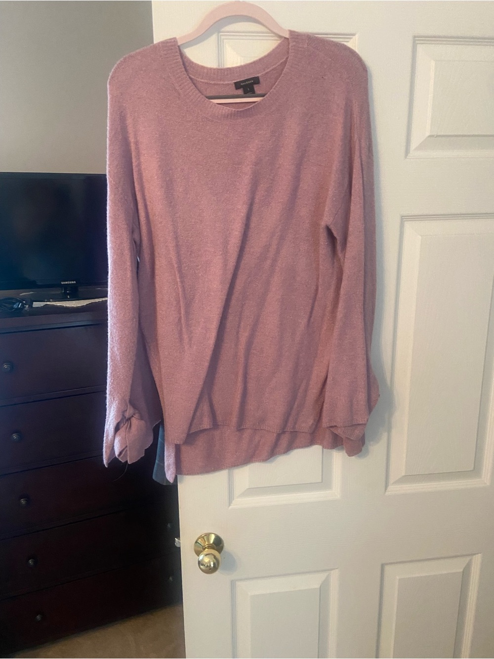 St. John's Bay Soft Knit Crewneck Sweater - Dusty Rose